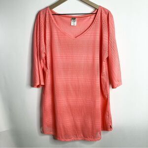 O’Neill Salmon Orange Open Laser Cut Swim Coverup Cover Up Size XL